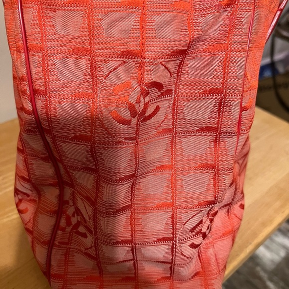 Chanel Red New Travel Line Nylon Tote - Picture 3 of 13